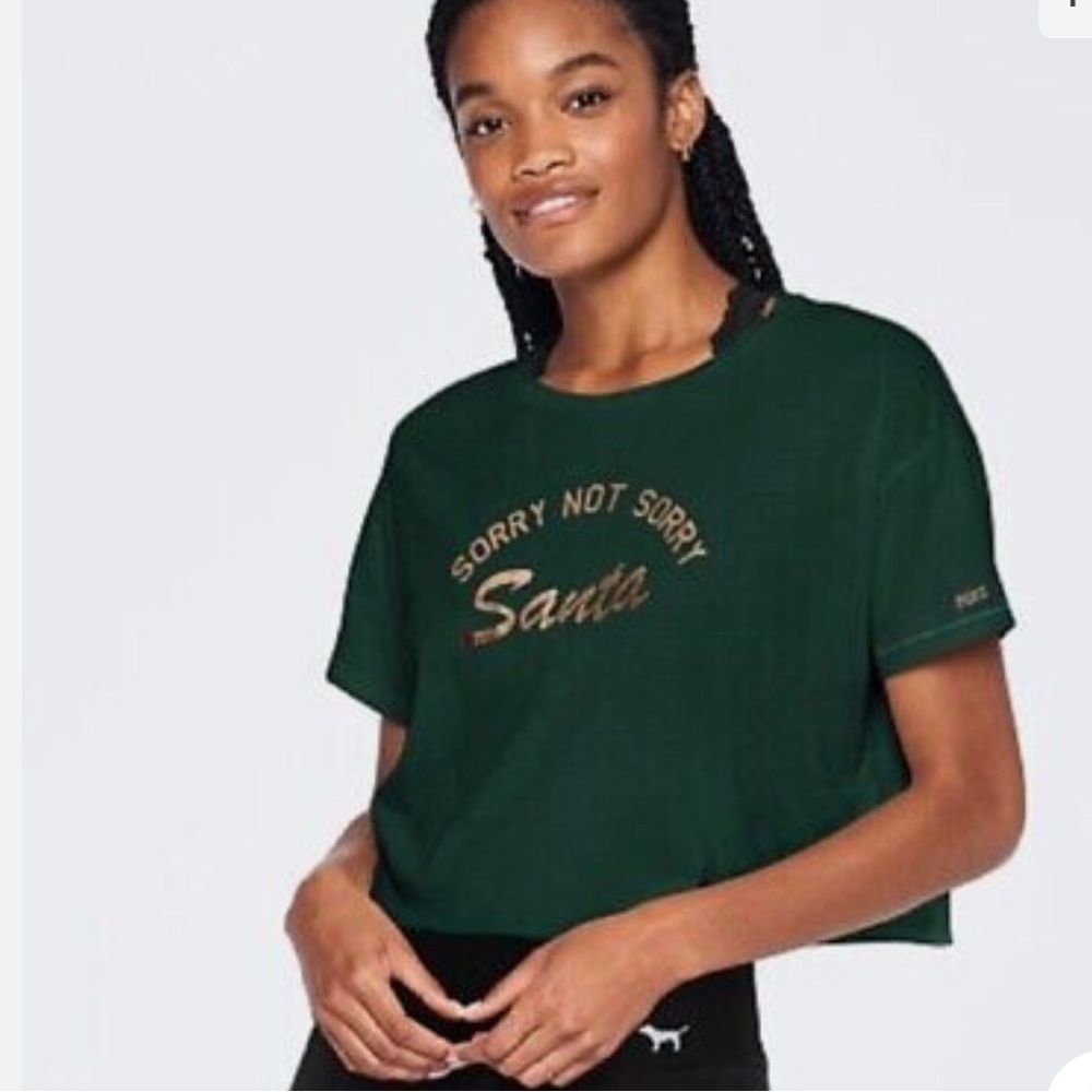 BOGO 🌸🌼 Victoria’s Secret Pink Sorry Santa tee Victoria’s Secret